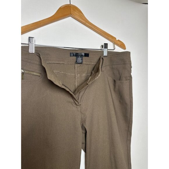 89th & Madison Millennium Straight leg pants, Size 12 Brown Textured Slacks - Picture 4 of 7